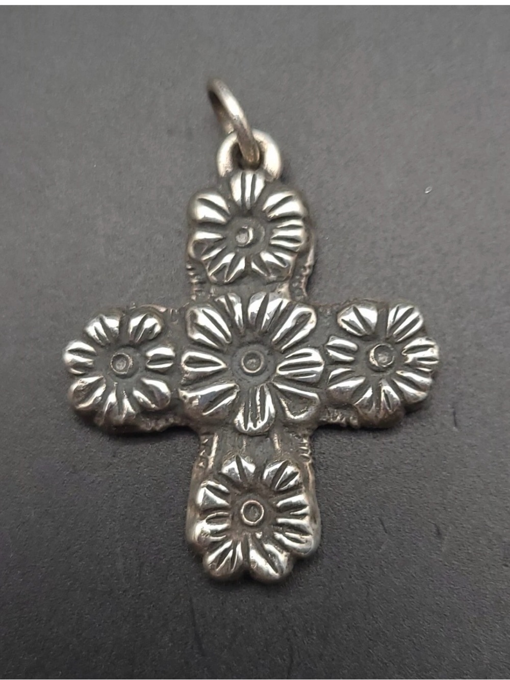 James Avery Large Margarita Flower Cross